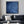 Large Framed Modern Navy Blue Abstract Wall Art Minimalist Artwork for Living Room