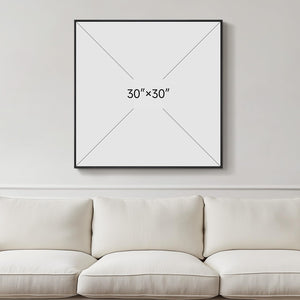Large Framed Modern Navy Blue Abstract Wall Art Minimalist Artwork for Living Room