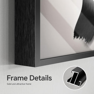 Framed Abstract Modern Black and White Wall Art for Living Room Set of 3