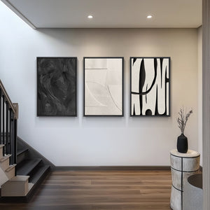 Black and White Abstract Wall Art