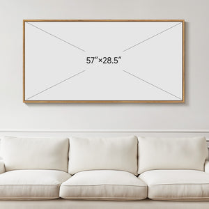 Large Framed Rustic Nature Wall Art for Living Room, Horizontal Neutral Landscape Canvas