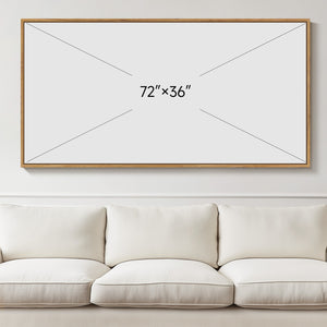 Extra Large Framed Green Abstract Wall Art, Modern Horizontal Canvas for Living Room