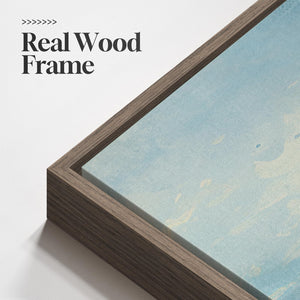 Framed Blue Landscape Canvas Wall Art Sky Cloud Artwork for Walls Horizontal Nature Scenery Painting Prints for Living Room
