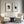 Large Framed Neutral Abstract Wall Art for Living Room, Set of 2 in Black and Beige