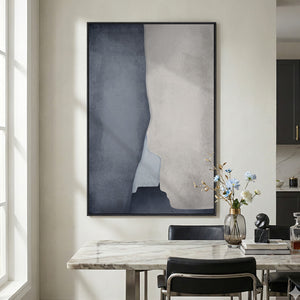 Extra Large Framed Neutral Abstract Wall Art for Living Room, 40x60 Oversized Gray and Beige