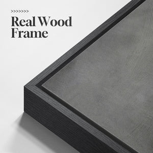 Framed Black and White Abstract Wall Art for Living Room, Large Set of 2