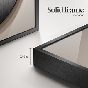Large Framed Modern Elegant Wall Art for Living Room, 3 Piece Black and Gold Set