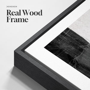 Large Framed Black and White Abstract Wall Art for Living Room, 5 Piece Set
