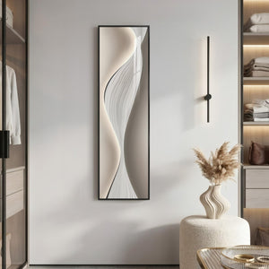 Framed Sliding Wall Mounted Full Length Mirror Modern Minimalist Full Body Mirror