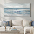 Large Framed Coastal Ocean Abstract Wall Art for Living Room