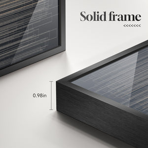 Large Framed Black and Gold Modern Luxury Abstract Wall Art