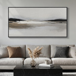 Large Framed Black and White Abstract Wall Art for Living Room