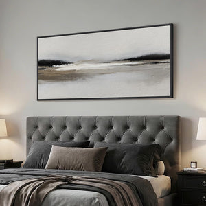 Large Framed Black and White Abstract Wall Art for Living Room
