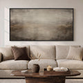 Large Framed Brown Abstract Wall Art for Living Room