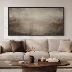 Large Framed Brown Abstract Wall Art for Living Room