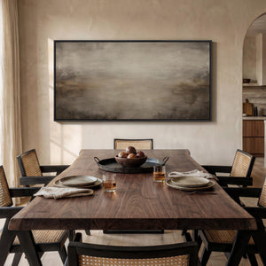 Large Framed Brown Abstract Wall Art for Living Room