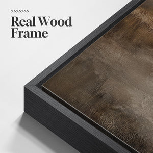 Large Framed Brown Abstract Wall Art for Living Room
