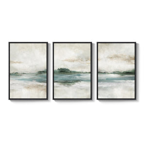 Large Framed Abstract Nature Landscape Wall Art for Living Room,  Green lake