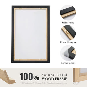 Large Framed Neutral Abstract Wall Art for Living Room,Set of 3