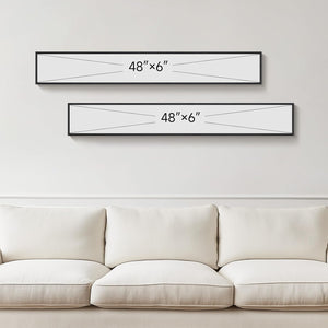 Framed Beige Green Long narrow Neutral Modern Minimalist Abstract Vertical Wall Art Decor for Hallway Set of 2
