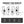 Cuspin Abstract Metal Wall Art Large Modern Black Geometric Decor Set of 4