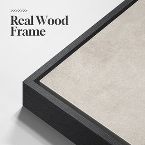 Large Framed Neutral Abstract Wall Art for Living Room, Set of 2 in Black and Beige