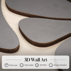 Large Framed Textured 3D Wall Art for Living Room, Boho Floral 3 Piece Set