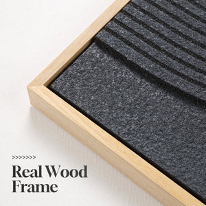 Large 3D Textured Framed Boho Neutral Abstract Wall Art