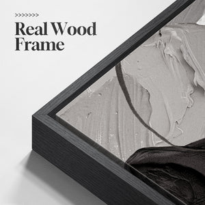 Extra Large Framed Abstract Wall Art for Living Room, Oversized Vertical Black and White