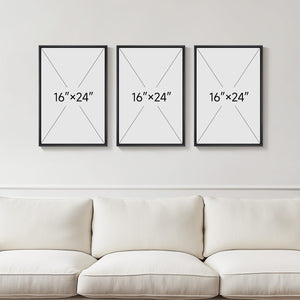 Framed Modern Minimalist Neutral Abstract Wall Art, Set of 3