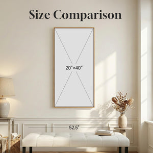 Framed Vertical Vintage Tree Sketch Wall Art for Living Room