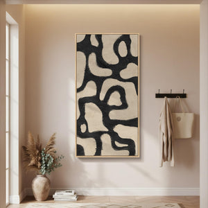 Large Framed Modern Abstract Horizontal Wall Art for Living Room