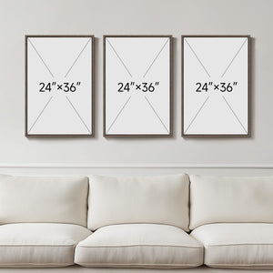 Large Framed 3 Piece Vintage Botanical Wall Art for Living Room