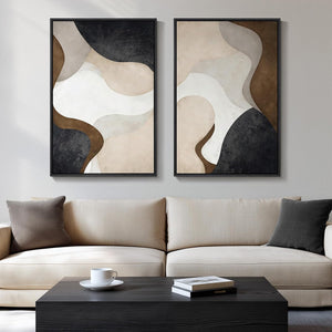 Large Framed Modern Abstract Wall Art for Living Room Set of 2