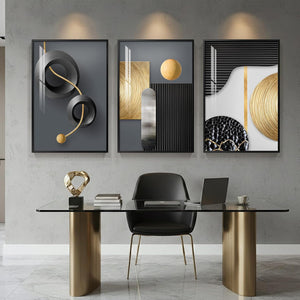 Large Framed Modern Elegant Wall Art Luxuery Wall Prints for Living Room Set of 3