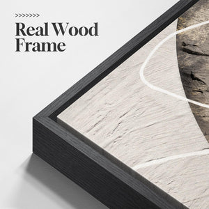 Large Framed Neutral Abstract Wall Art for Living Room,Set of 3