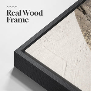 Framed Modern Minimalist Neutral Abstract Wall Art, Set of 3