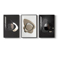 Large Framed Modern Elegant Abstract Wall Art for Living Room, 3 Piece Set