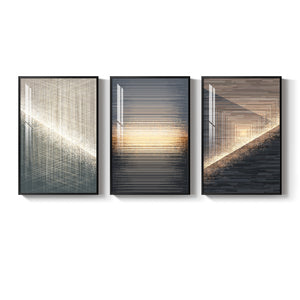 Large Framed Black and Gold Modern Luxury Abstract Wall Art