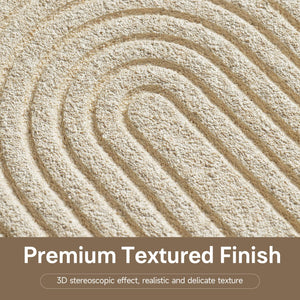 3D Textured Neutral Abstract Wall Art Decor with Shelf, Boho Beige and Brown Artwork for Walls
