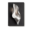 Large Framed Black and White Elegant Modern Minimalist Abstract Wall Art for Living Room
