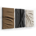 Large 3D Modern Minimalist Neutral Abstract Textured Wall Art for Living Room Set of 3