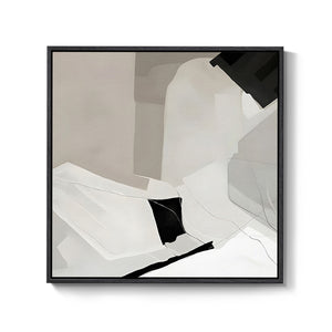 Extra Large Framed Black White Modern Neutral Minimalist Abstract Wall Art for Living Room