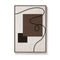 3D Textured Framed Neutral Abstract Wall Art Modern Beige Brown Paintings for Living room, Bedroom