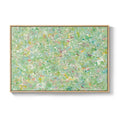 Framed Green Colorful Brushstroke Abstract Wall Art Modern Minimalist Paintings for Living Room