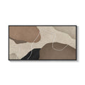 Extra Large Neutral Brown Beige Modern Minimalist Abstract Wall Art for Living Room
