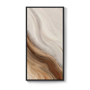 Large Framed Neutral Earth Tone Abstract Wall Art Modern Wall Decor for Hallway, Bedroom