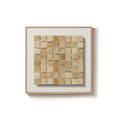Framed 3D Wood Modern Minimalist Neutral Geometric Textured Wall Art for Living Room