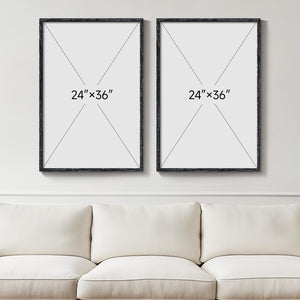 Large Framed Vintage Floral Botanical Retro Rustic Farmhouse Wall Art for Living Room Set of 2