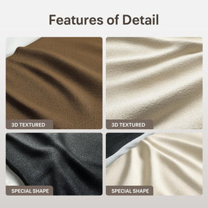 Large 3D Modern Minimalist Neutral Abstract Textured Wall Art for Living Room Set of 3